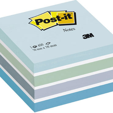 Cubo 450 notas Post-it azules 76x76 mm. 2028-B Cubo 450 notas Post-it azules 76x76 mm. 2028-B