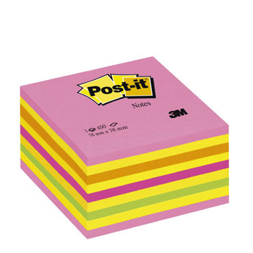 Cubo 450 notas Post-it fucsias neón 76x76 mm. 2028-NP Cubo 450 notas Post-it fucsias neón 76x76 mm. 2028-NP