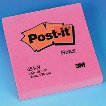 BL100 notas Post-it fucsias neón 76 x 76 mm. BL100 notas Post-it fucsias neón 76 x 76 mm.