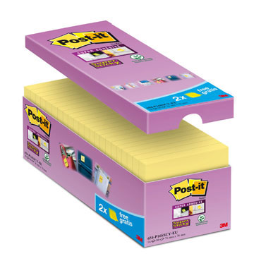 16 BL90 notas Post-it Super Sticky amarillas 76 x 76 mm. 654P16SSCY 16 BL90 notas Post-it Super Sticky amarillas 76 x 76 mm. 654P16SSCY