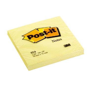 BL100 notas Post-it amarillas 76 x 76 mm. BL100 notas Post-it amarillas 76 x 76 mm.