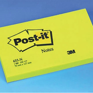 BL100 notas Post-it verdes neón 76 x 127 mm. BL100 notas Post-it verdes neón 76 x 127 mm.