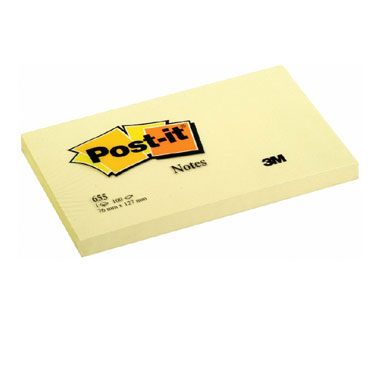 BL100 notas Post-it amarillas 76 x 127 mm. BL100 notas Post-it amarillas 76 x 127 mm.