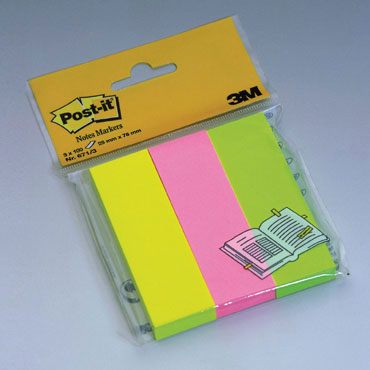 3BL100 notas Post-it colores 25 x 76 mm 671/3 3BL100 notas Post-it colores 25 x 76 mm 671/3