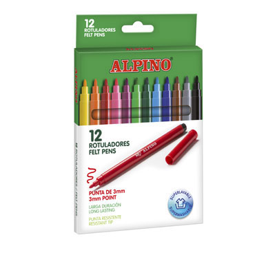 12 rotuladores de color Alpino AR001002 12 rotuladores de color Alpino AR001002