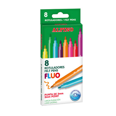 8 rotuladores color flúo Alpino AR001005 8 rotuladores color flúo Alpino AR001005