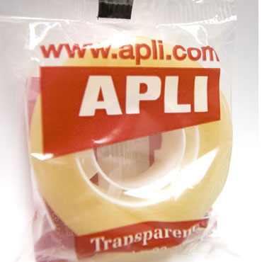 Cinta adhesiva transparente 19 mm. x 33 m. Apli 11103 Cinta adhesiva transparente 19 mm. x 33 m. Apli 11103