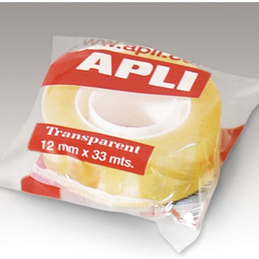 Cinta adhesiva transparente 12 mm. x 33 m. Apli 11169 Cinta adhesiva transparente 12 mm. x 33 m. Apli 11169