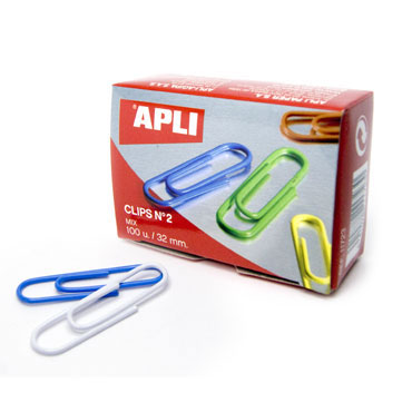 CJ100 clips de color nº 2 Apli 11723 CJ100 clips de color nº 2 Apli 11723