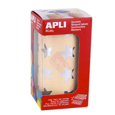 Gomet metal plata estrellas grandes Apli 12045 Gomet metal plata estrellas grandes Apli 12045