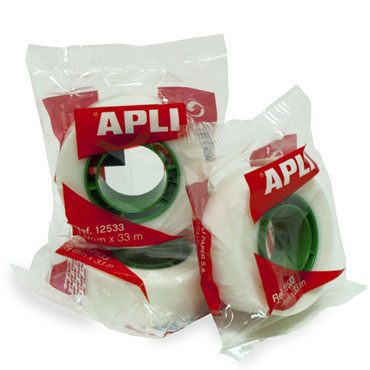 Cinta adhesiva invisible 19 mm. x 33 m. Apli 12533 Cinta adhesiva invisible 19 mm. x 33 m. Apli 12533
