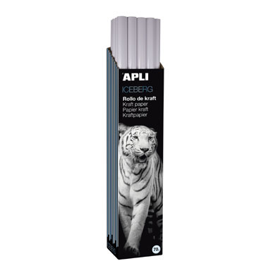 Rollo papel Kraft 1 x 10 m. blanco 13143 Rollo papel Kraft 1 x 10 m. blanco 13143