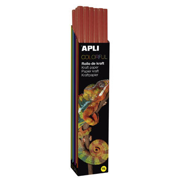 Rollo papel Kraft 1 x 10 m. rojo 14432 Rollo papel Kraft 1 x 10 m. rojo 14432