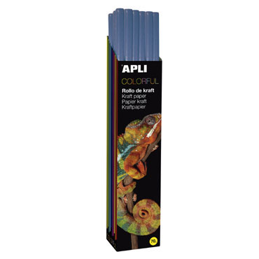 Rollo papel Kraft 1 x 10 m. azul 14435 Rollo papel Kraft 1 x 10 m. azul 14435