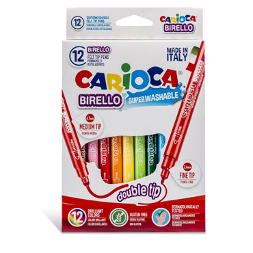 12 rotuladores de color doble punta Birello Carioca 41457 12 rotuladores de color doble punta Birello Carioca 41457