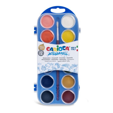 Caja acuarelas 12 colores Carioca 42400 Caja acuarelas 12 colores Carioca 42400
