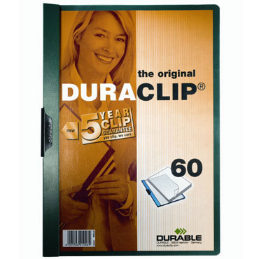 Carpeta Duraclip 60HJ Din A-4 verde Durable 2209-32 Carpeta Duraclip 60HJ Din A-4 verde Durable 2209-32