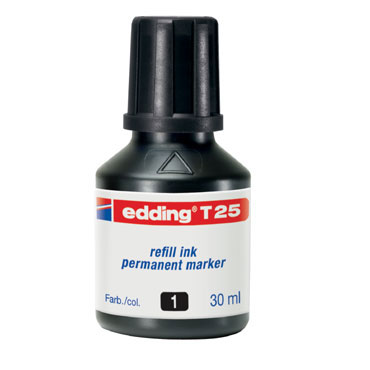 Frasco tinta T25 negra edding T25-001 Frasco tinta T25 negra edding T25-001