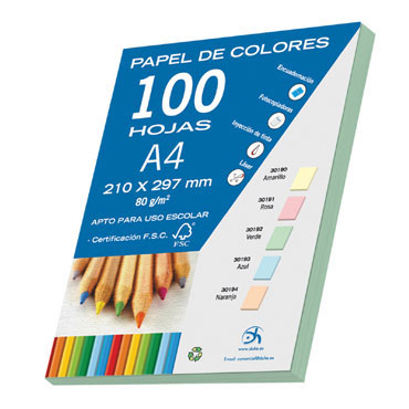 100 hojas papel verde 80 g/m² Din A-4 Dohe 30192 100 hojas papel verde 80 g/m² Din A-4 Dohe 30192