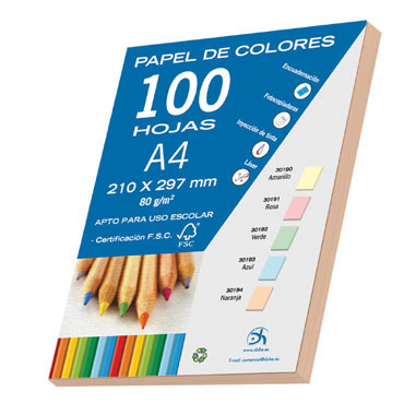 100 hojas papel naranja 80 g/m² Din A-4 Dohe 30194 100 hojas papel naranja 80 g/m² Din A-4 Dohe 30194