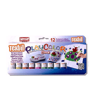 12 barras témpera textil 5 g. Instant Playcolor 10561 12 barras témpera textil 5 g. Instant Playcolor 10561