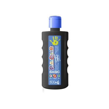 Bote 500 ml. pintura de dedos negra Playcolor 17771 Bote 500 ml. pintura de dedos negra Playcolor 17771