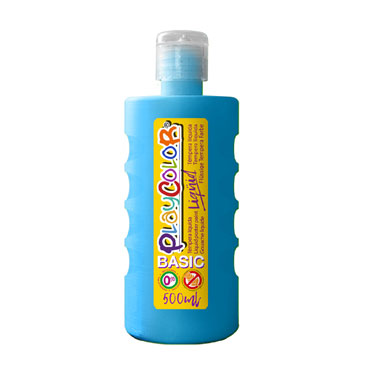 Bote 500 ml. témpera líquida azul claro Playcolor 19421 Bote 500 ml. témpera líquida azul claro Playcolor 19421