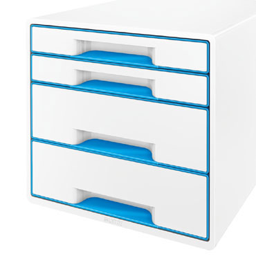 Buc 4 cajones WOW blanco / azul Leitz Buc 4 cajones WOW blanco / azul Leitz