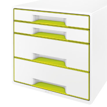 Buc 4 cajones WOW blanco / verde Leitz Buc 4 cajones WOW blanco / verde Leitz