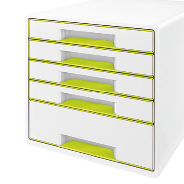 Buc 5 cajones WOW blanco / verde Leitz Buc 5 cajones WOW blanco / verde Leitz