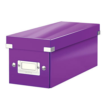 Caja Click & Store 30 CD's violeta Leitz