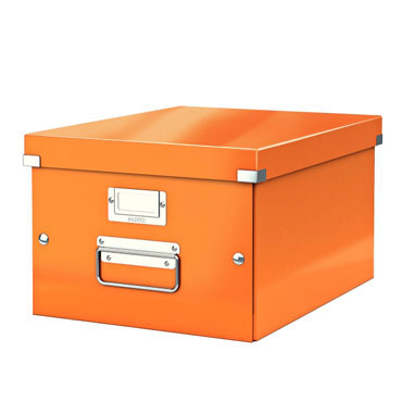 Caja Click & Store Din A-4 naranja Leitz