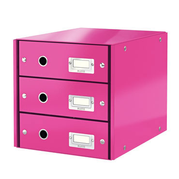 Buc 3 cajones Click & Store fucsia Leitz Buc 3 cajones Click & Store fucsia Leitz