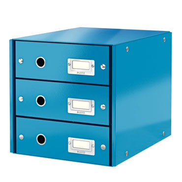 Buc 3 cajones Click & Store azul Leitz Buc 3 cajones Click & Store azul Leitz