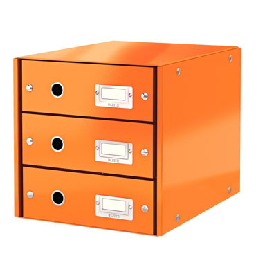 Buc 3 cajones Click & Store naranja Leitz 60480044 Buc 3 cajones Click & Store naranja Leitz 60480044