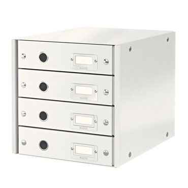 Buc 4 cajones Click & Store blanco Leitz Buc 4 cajones Click & Store blanco Leitz