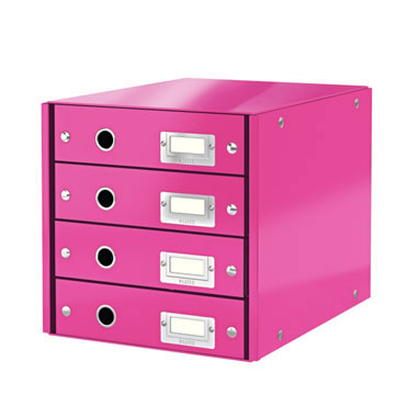 Buc 4 cajones Click & Store fucsia Leitz Buc 4 cajones Click & Store fucsia Leitz