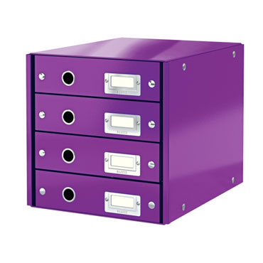 Buc 4 cajones Click & Store violeta Leitz Buc 4 cajones Click & Store violeta Leitz