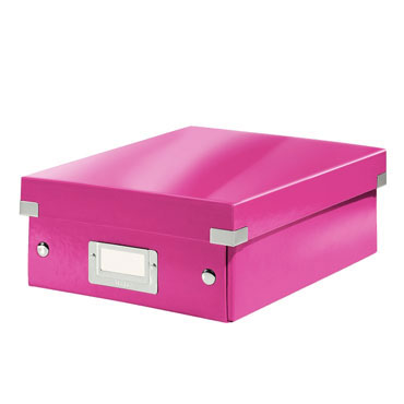 Caja Click & Store mediana fucsia Leitz Caja Click & Store mediana fucsia Leitz