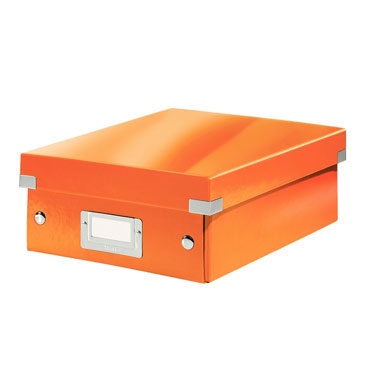 Caja Click & Store mediana naranja Leitz Caja Click & Store mediana naranja Leitz