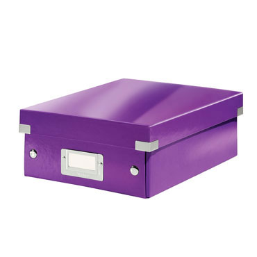 Caja Click & Store pequeña violeta Leitz Caja Click & Store pequeña violeta Leitz