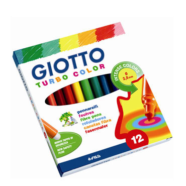 12 rotuladores Turbo Color Giotto 416000 12 rotuladores Turbo Color Giotto 416000