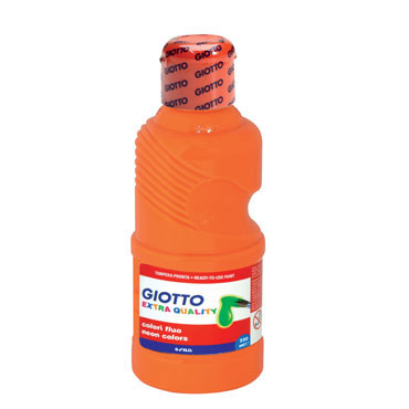 Botella de 250 ml. témpera Flúo naranja Giotto 531103 Botella de 250 ml. témpera Flúo naranja Giotto 531103