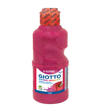 Botella de 250 ml. témpera Glitter magenta Giotto 531203 Botella de 250 ml. témpera Glitter magenta Giotto 531203