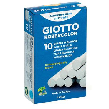 10 tizas blancas Robercolor Giotto 538700 10 tizas blancas Robercolor Giotto 538700