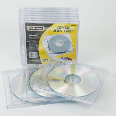 10 estuches CD Slim transparentes Fellowes 9833801 10 estuches CD Slim transparentes Fellowes 9833801