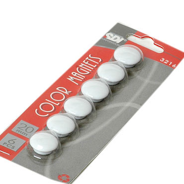 6 imanes ø20 mm. blancos SDI 6 imanes ø20 mm. blancos SDI