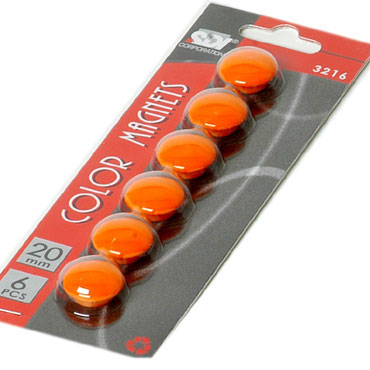 6 imanes ø20 mm. naranjas SDI 6 imanes ø20 mm. naranjas SDI