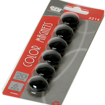 6 imanes ø20 mm. negros SDI 6 imanes ø20 mm. negros SDI