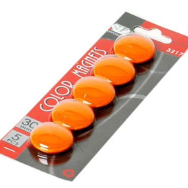 5 imanes ø30 mm. naranjas SDI 5 imanes ø30 mm. naranjas SDI
